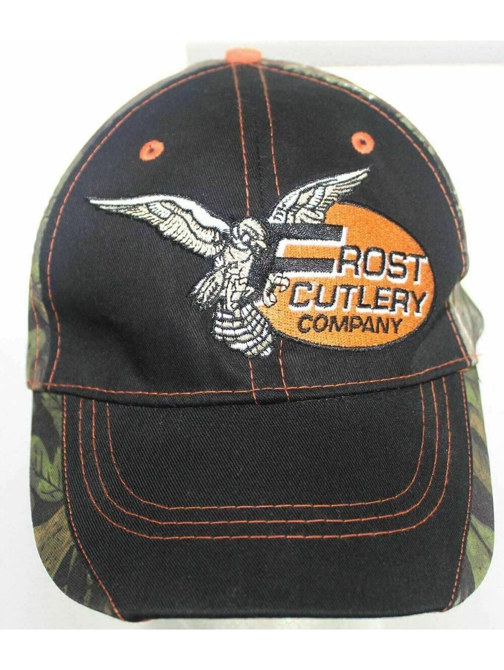 NWOT Frost Cutlery Company Baseball Hat Strapback Cap - Black & Camo